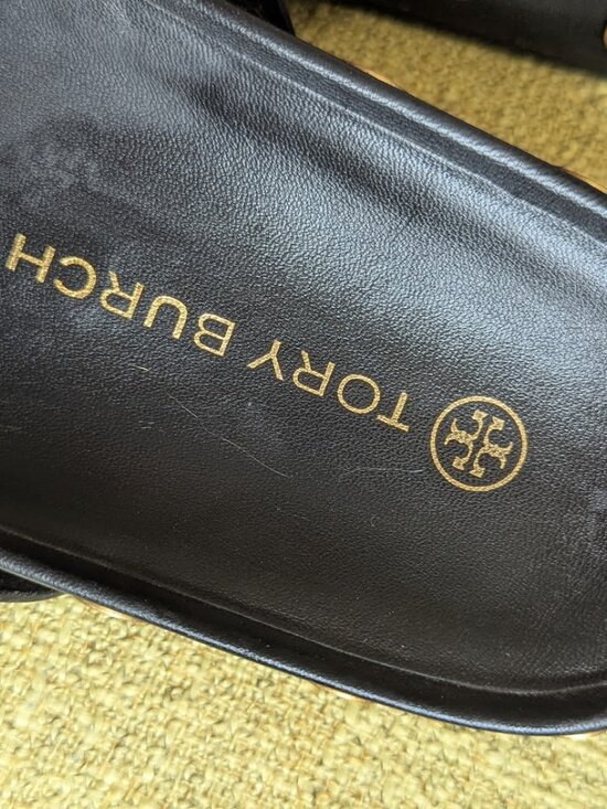 NIB Tory Burch Miller Cloud Coin Leather Sandal black - Picture 3 of 3